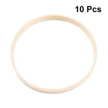 

10pcs Bamboo Rings Hand-made DIY Decoration Round Wood Dream Catcher Ring HoopHandmade Hoop Dreamcatcher wall Craft Decor