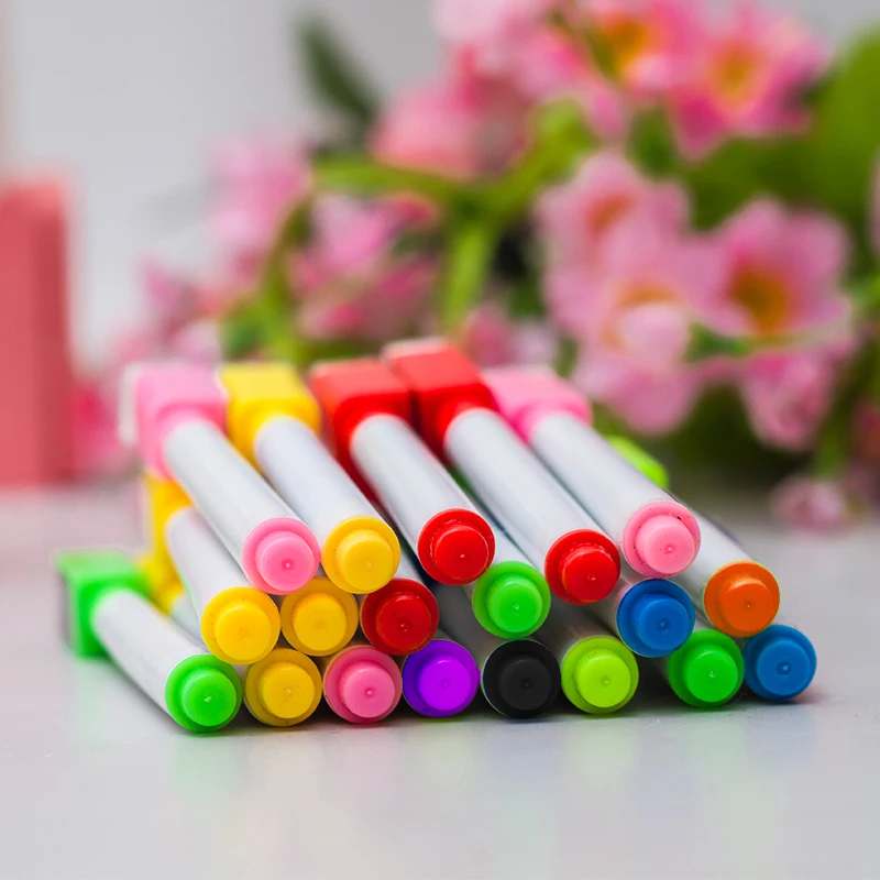 Whiteboard Pens True Colorful Ink Repeated Filling Easy Erase Kids Stationery Gift WP02