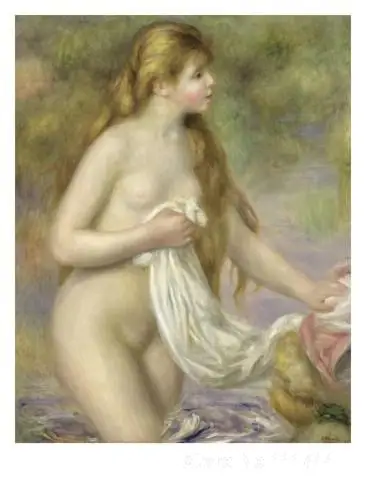 

Impressionist portraits Woman Bather with Long Hair by Pierre Auguste Renoir paintings Hand painted High quality
