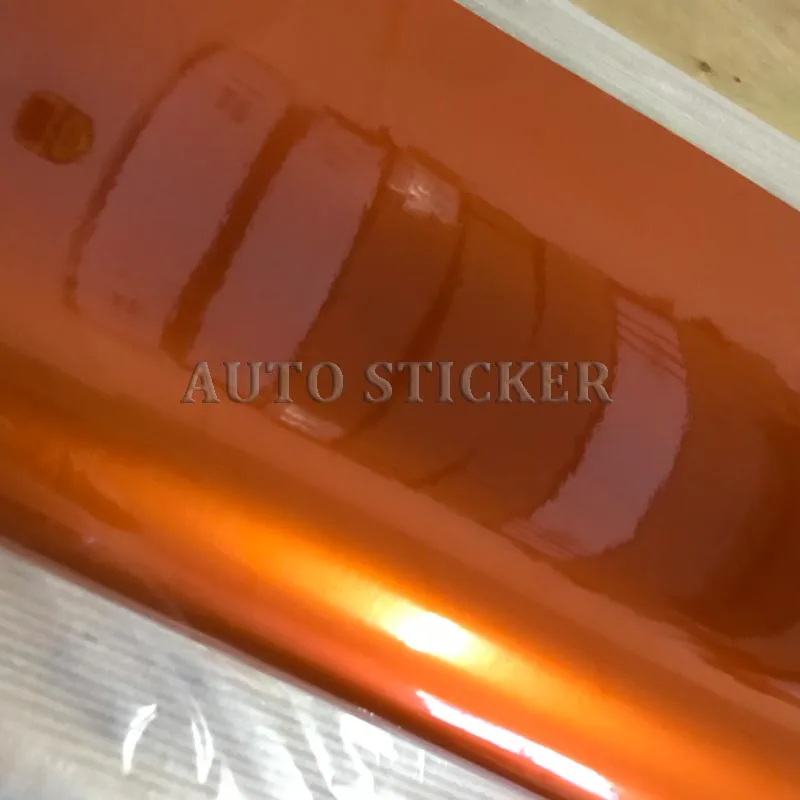 orange glossy metallic car wraps 6