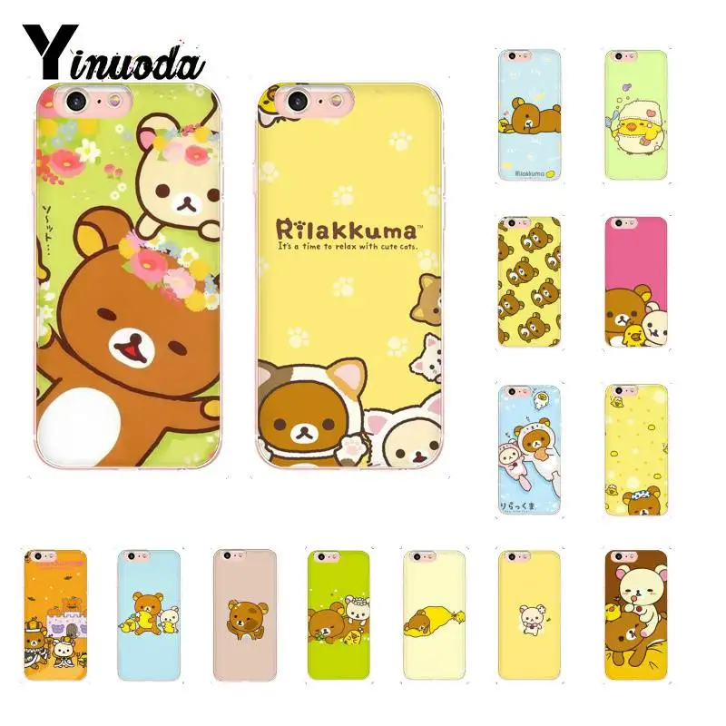 Яркие цвета Yinuoda Rilakkuma клиентский высокий чехол для телефона iPhone X XS MAX 6 6S 7 7plus 8 8Plus 5