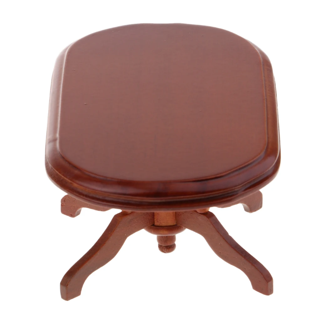 1/6 Dolls House Miniature Wooden Table Tea Table or 1/12 Dining Table Any Room Furniture (Red)