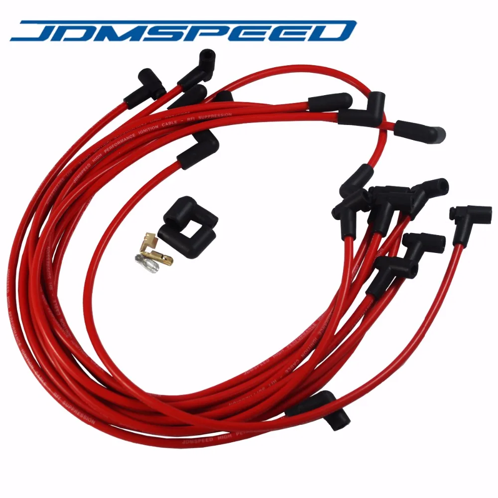 Big Block Red Spark Plug Wires Set JDMSPEED Ultra 40 Chevy BBC 454 502 HEI