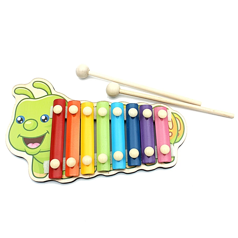 Детское Дерево Музыкальная игрушка красочный деревянный музыкальный инструмент игрушка Младенец ребенок играя стук фортепиано Музыкальная Игрушка Ранние развивающие игрушки