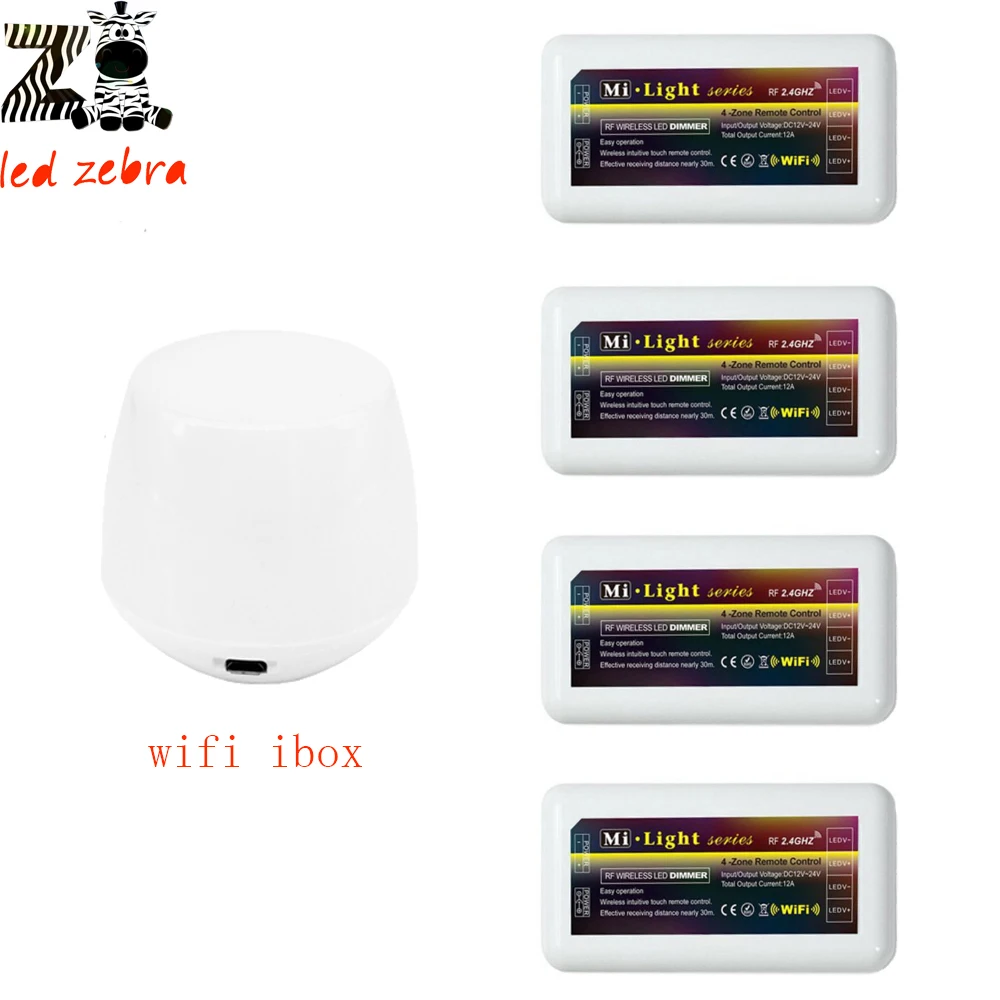 

mi.light 2.4g cw ww led brightness adjust dimmer controller receiver with wifi ibox controlled by app ios android