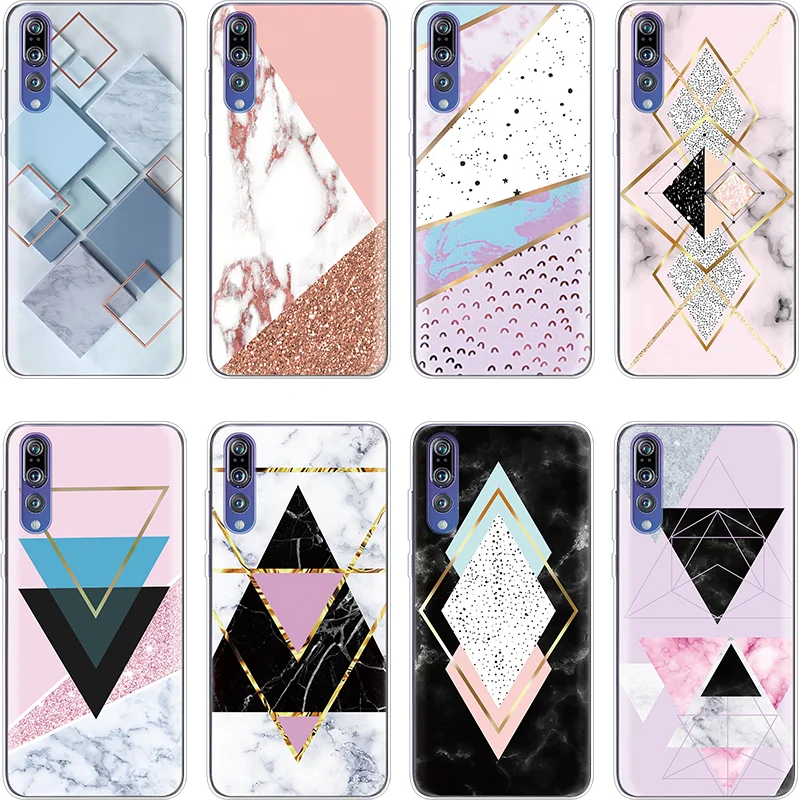 

Geometry Soft Fundas For TPU Huawei P30 P20 Lite Pro P Smart Z Plus 2019 P9 P10 Plus Mate 10 Pro 20 Lite For Huawei P20 Pro Case