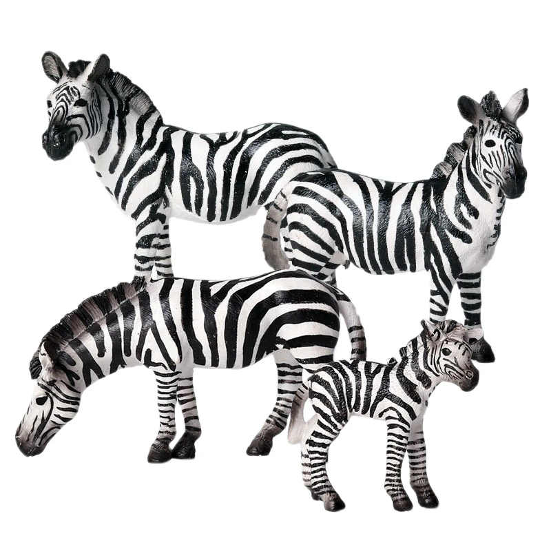 Моделирование диких животных Зебра Статуэтка Модель твердая Зебра костюм украшения игрушки