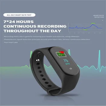

Multifunction 1PCS Smart Wrist Band Pedometer M4 Sport Fitness Activity Tracker Bracelet Watch 0.96 Inch color Screen Waterproof