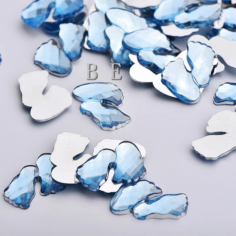 500pcs/lot Pink/ Blue Acrylic Baby Feetfiger Rhinestones Baby Feet Beads For Boys& Girls Baby