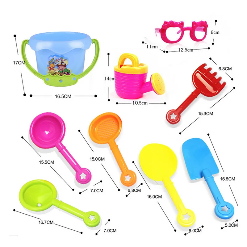 9 шт детские пляжные игрушки для песка водяной бане Пляжный набор игрушек для детей игрушечные солнечные очки игр на открытом воздухе