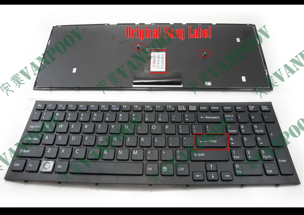 

New Laptop keyboard for Sony Vaio VPC-EB VPC EB EB11 EB12 EB15 Black with Frame Black US Version - 148792821 148793141 V111678A