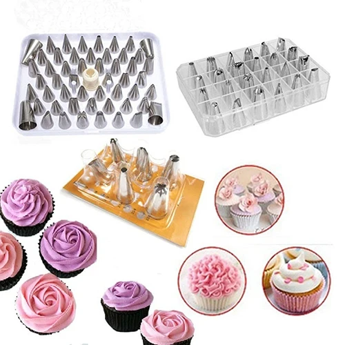 24 Pcs Pastry Cake Icing Piping Nozzles Tips With Plastic