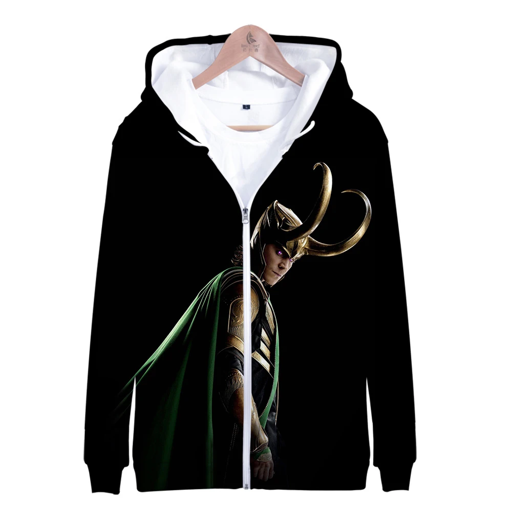 Толстовки на молнии LOKI Fans толстовки с 3d принтом Kawaii хит продаж уличная одежда в