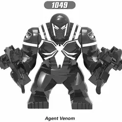 Одной продажи Супергерои Мстители 4 7 см большой Размеры эндшпиль танос Venom Халк Riot здания блочные фигурки для детей подарки игрушки