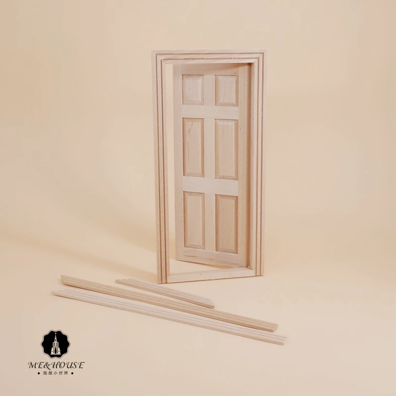 DIY Doll House Miniature Wooden Skylight Door Miniature Ornament Decoration For Dollhouse