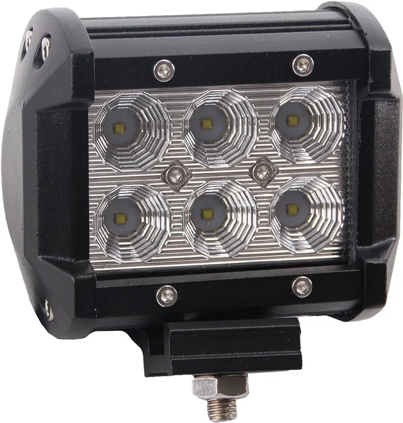 4pcs 4 Inch flood Beam 18W led Work Light Driving Fog Lights Flood Beam For Chevrolet Dodge Ford GMC Jeep Toyota Polaris RZR Ranger ATV UTV Can Am Maverick Boat Suv Pillar Windshied