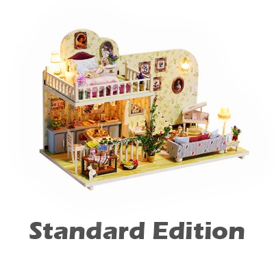 Standard Edition Миниатюрный Кукольный дом деревне Амстердам DIY деревянный кукольный домик с мебелью ремесел взрослый подросток игрушки модель здания Наборы - Цвет: Standard Edition