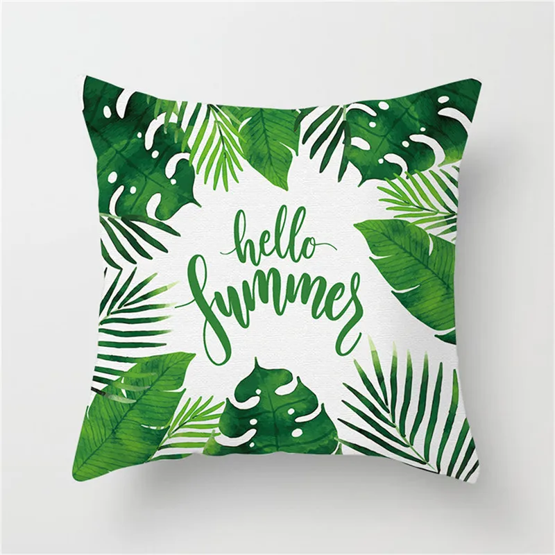 

Fuwatacchi Flamingo Flower Pineapple Pillow Cover Rainforest Printing Cushion Cover Home Decor Pillows Case for Chair Car 2019