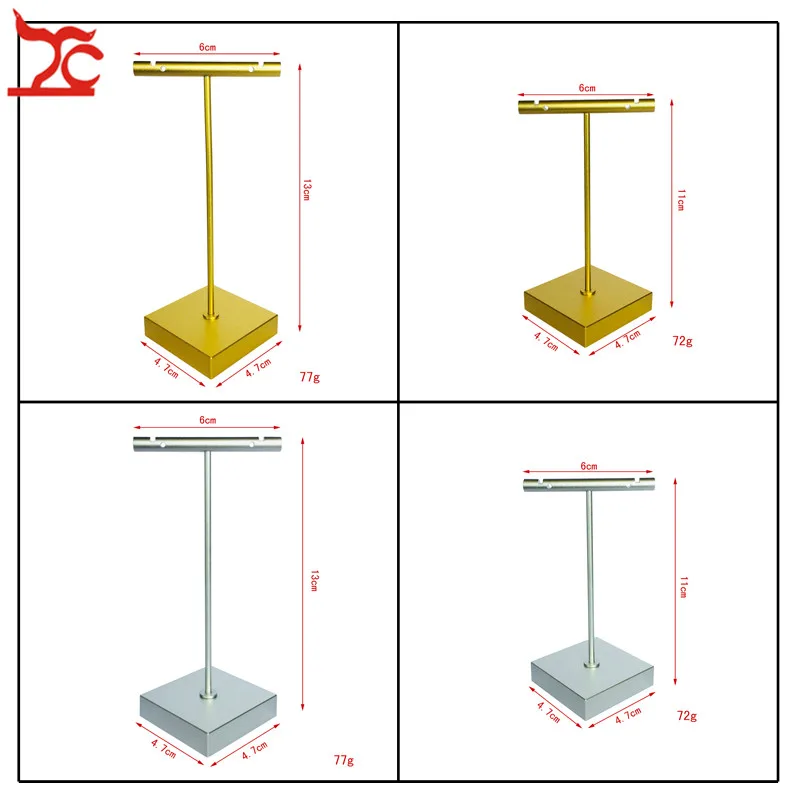 Модная нержавеющая сталь Т-образная стойка для хранения сережек золотые серьги серебристого цвета; бижутерия, органайзер, вешалка для украшения, подставка