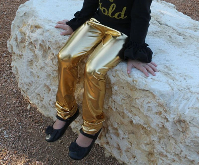 baby girl gold pants