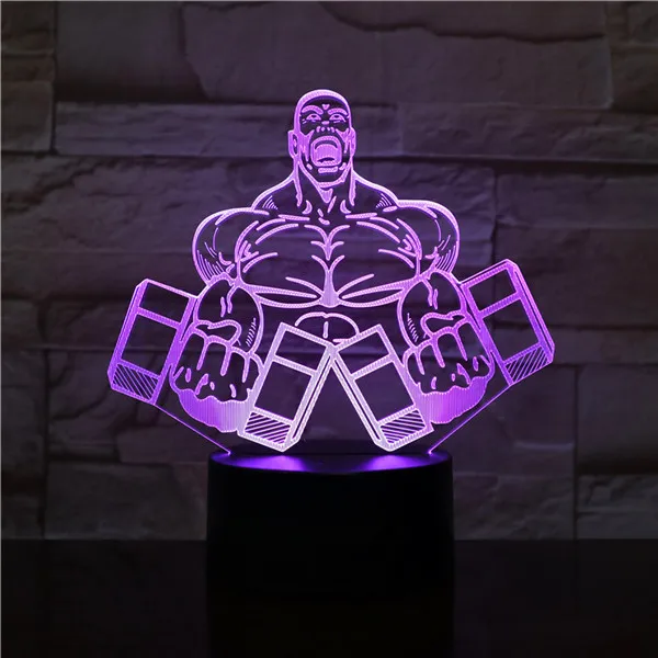 

3d Led Night Light Sports Dumbbell Fitness LED Night Lamp 3D Desk Nightlight for Indoor Decoration Cool Gift for Club Members