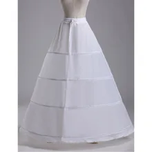 Abbille Wholesale 4 Hoops Bridal Wedding Petticoat Women White Skirt Crinoline Underskirt Wedding Accessories Matching Costumes