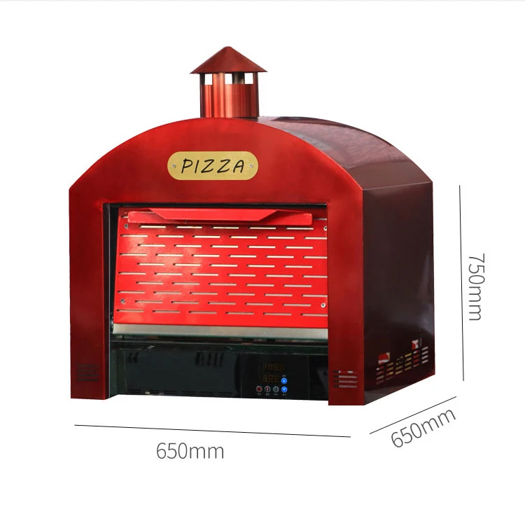 Italian Brick kiln pizza oven Chimney Double Layer Electric Oven Red