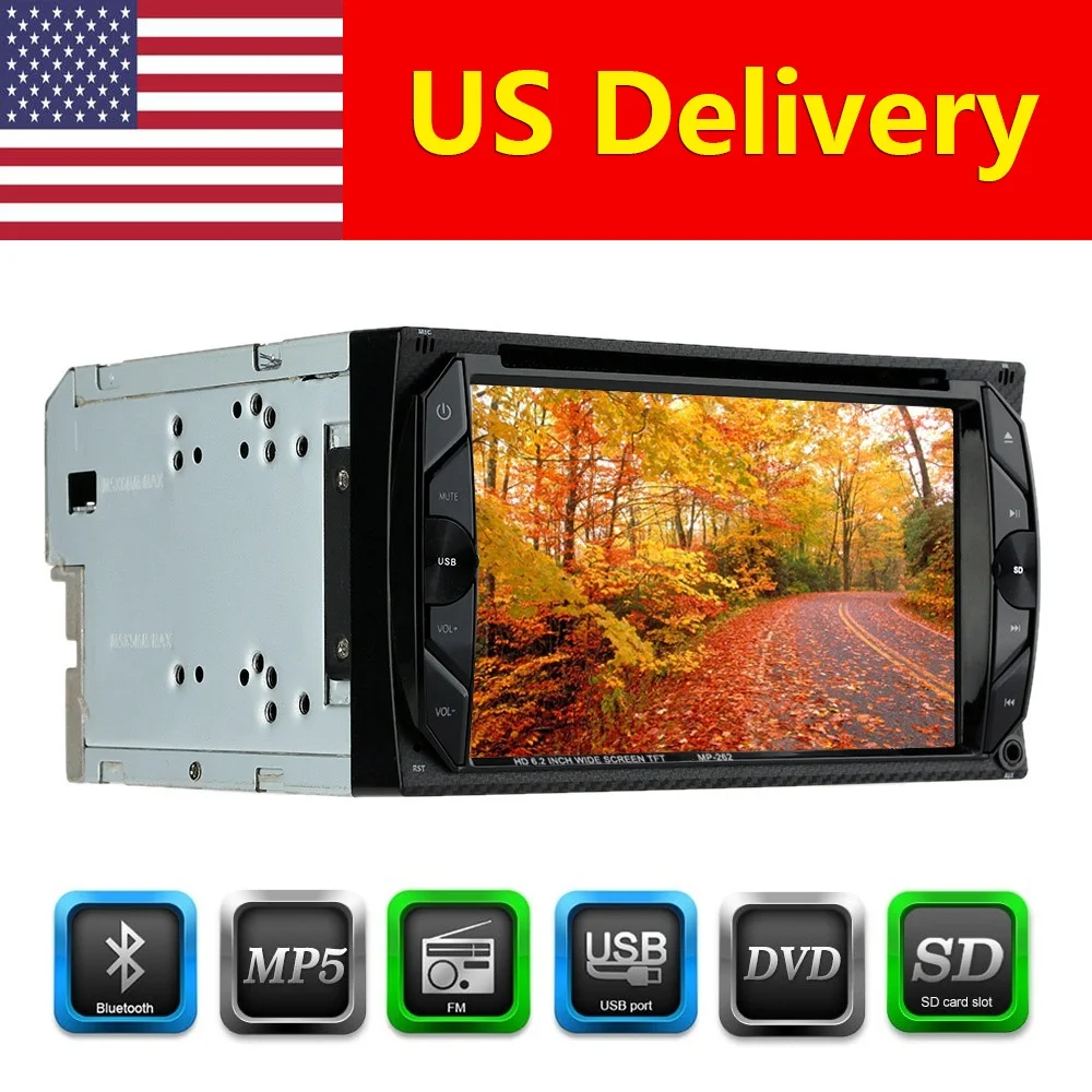 Universal 6.2inch 2 Din car Radio HD In Dash 2din Car DVD Player Bluetooth Touch Screen FM Autoradio multimidia DVD MP3/MP4/MP5