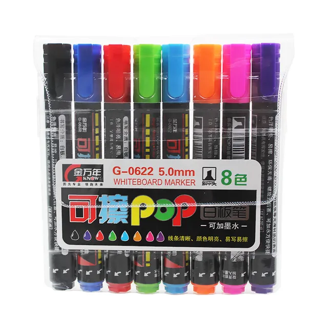 KNOW POP Art Marker 8 Colors/Set 5 mm Repeated Filling Ink Marker Set