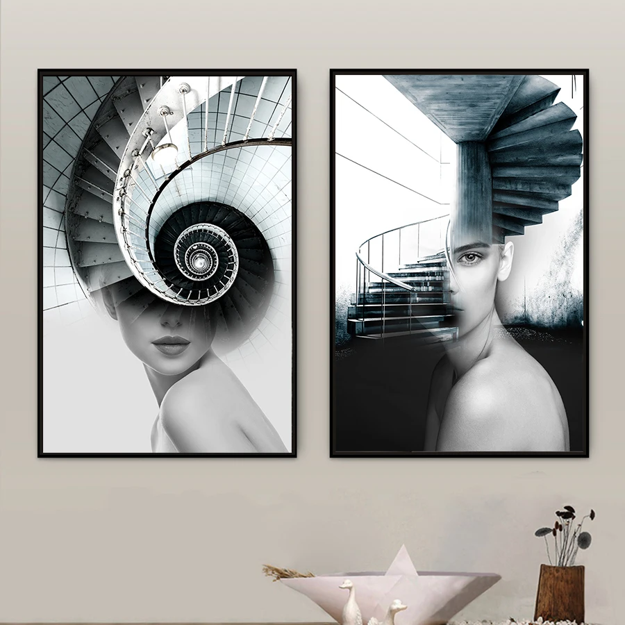 Nordic Style Canvas Painting Abstract Brainstorming Art Wall Pictures For Living Room Decor Modern Fashion HD Posters And Prints | Дом и сад