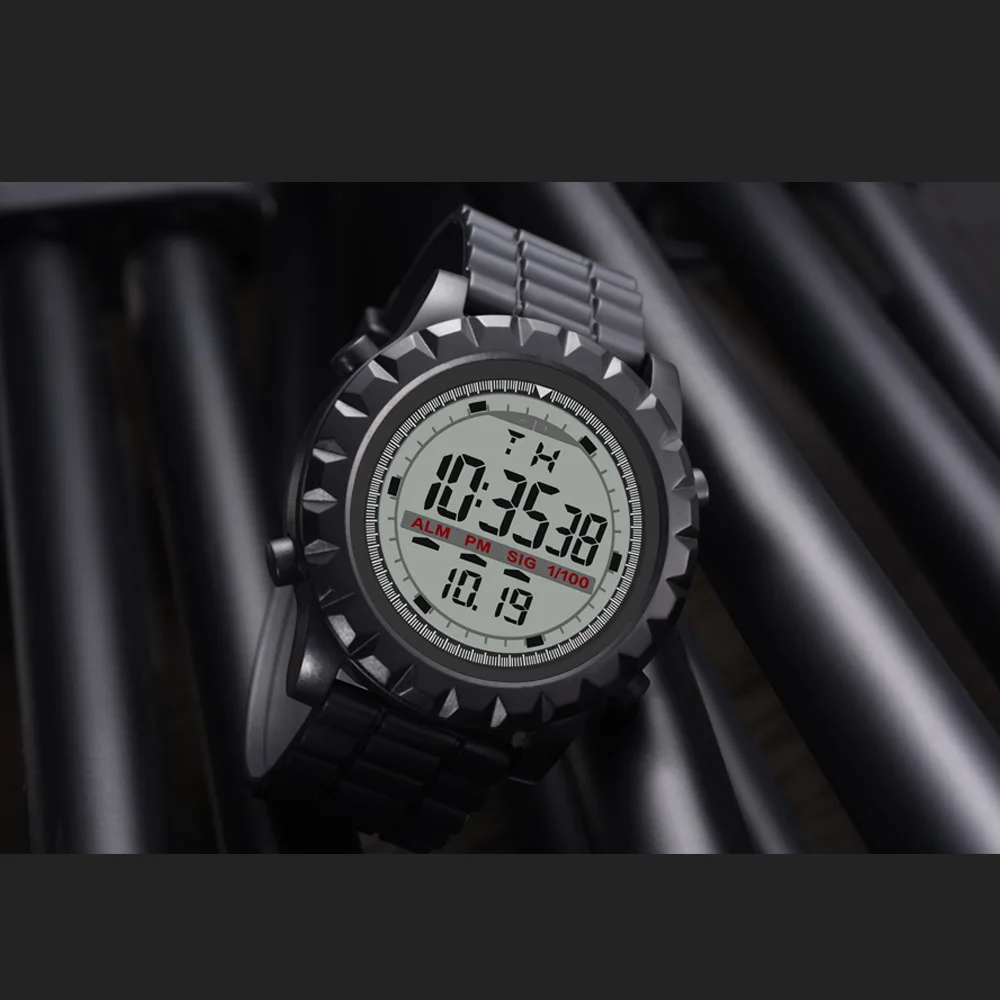 SYNOKE мужские наручные часы цифровые большие часы с ЖК-дисплеем Топ 10 брендов Ucuz Kol Saati спортивные армейские часы