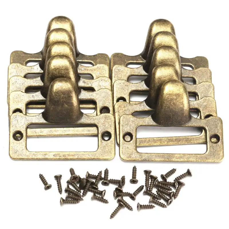 Mtgather 10pcs Bronzer Antique Br File Drawer Handle Pull Label Mtgather 10pcs Bronzer Antique Br File Drawer Handle Pull Label Tag Name Card Holder 48mm X 38mm New Arrival