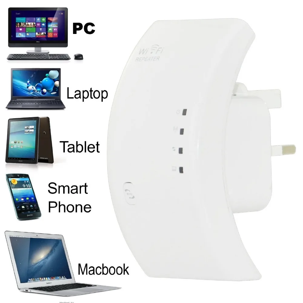 EU UK Plug Wireless N Wifi Repeater WLAN 802 11n b g Network Router Range Expander