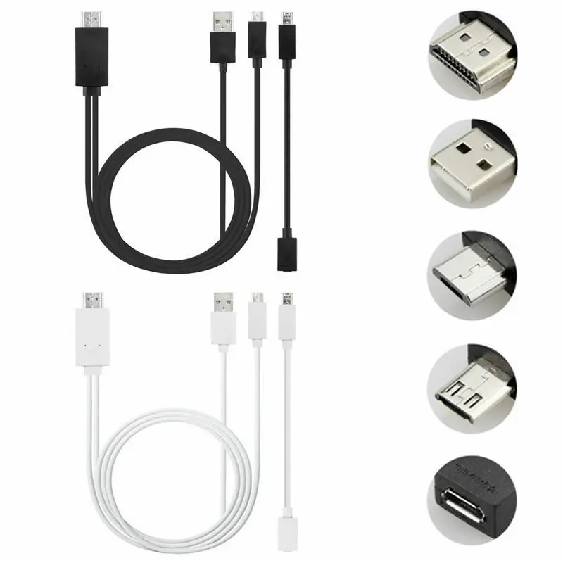 

MHL Micro USB 2.0 to HDMI HD TV 1080P Cables Adapter Converters for Samsung Android Phones AU