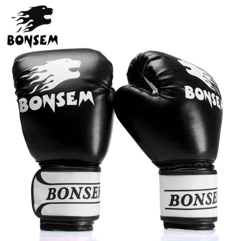 

Breathable Boxing Gloves Solid Color Soft PU Material Mitts Sanda/Karate/Sandbag/Taekwndo Protector Gloves Full Finger for Adult