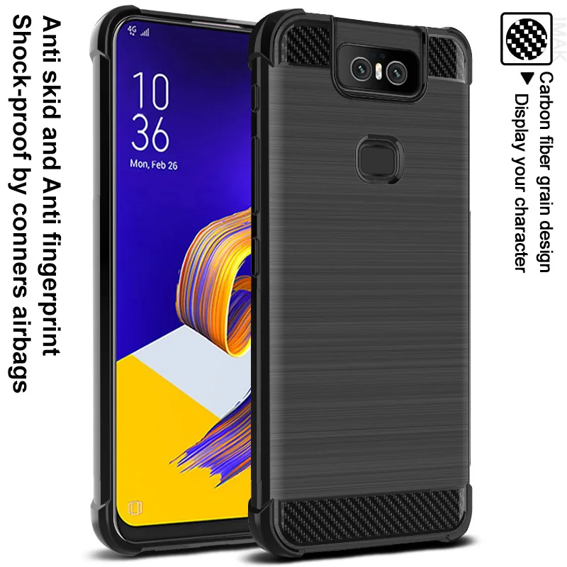 Imak Vega Carbon fiber Brushed Soft Case & Conners Airbags For Asus