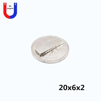 

50/200/1000pcs 20mm x 6mm x 2mm super strong neodymium magnet 20x6x2 magnet magnetic material 20*6*2 rare earth NdFeB powerful
