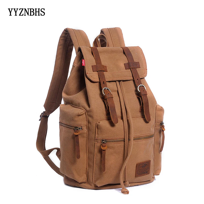 

Canvas Backpack Men School Bags Vintage Large Capacity Travel Backpack Mochila Laptop Bagpack Men Shoulder Bag Sac A Dos Homme