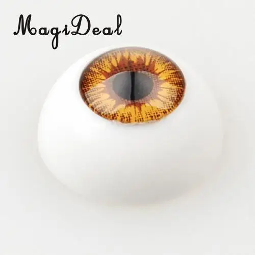 MagiDeal 8Pcs/Set Half Round Hollow Acrylic Doll Dollfie Eyes Eyeballs for Dolls Plush Animal DIY Craft Toy 16mm