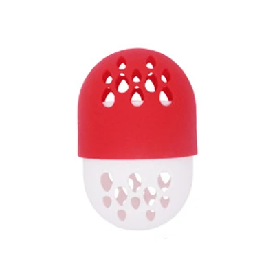 Косметическая губка, держатель для спонжа, мягкий силиконовый держатель для сушки косметики, пудра, пуховка для лица, губка для макияжа, подставка для стойки - Цвет: Red