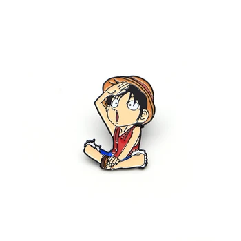 

20pcs/lot Cartoon Anime Brooches Luffy Enamel Pin for Boys Lapel Pin Hat/bag Pins Denim Jacket Women Brooch Badge S49