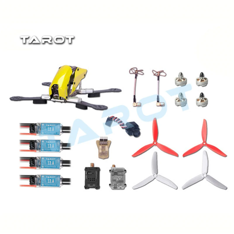 Best Offers Tarot Robocat 250 FPV Carbon Fiber Quadcopter Kit TL250C Frame 1806 Motor 12A ESC 6inch Prop MINI CC3D PAL/NTSC Camera 50% OFF