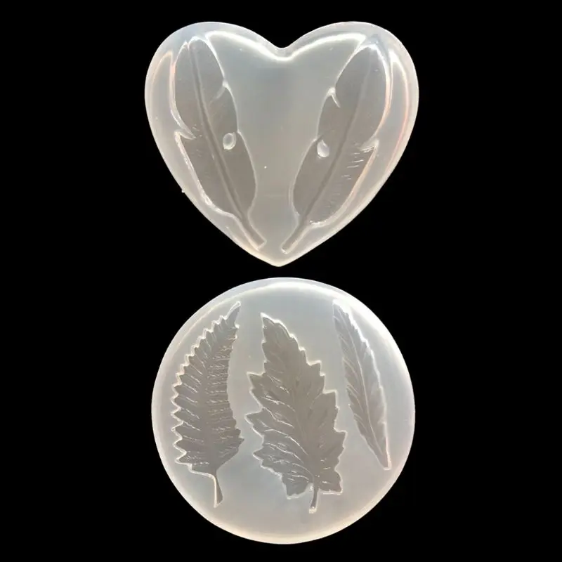 

Silicone Mold Feather Leaves DIY Epoxy Resin Crafts Jewelry Making Pendant Decoration Molds for Fondant Ornaments