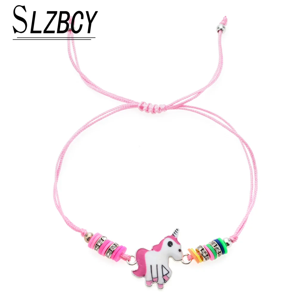 SLZBCY Lovely Animal Unicorn Charms Bracelet for Girls Children