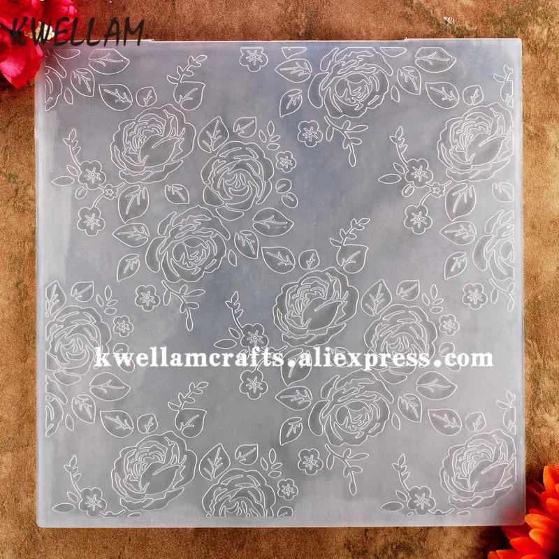 Cartella Per Goffratura Rosa 13x18,5 Cm - Per Fustelle E Decorazioni Su Feltro, Pelle E Carta