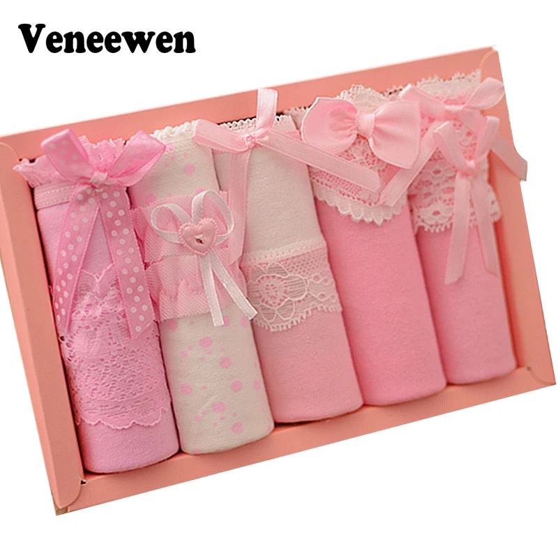 

5pcs/lot Sexy Lace Cotton Women's Underwear Briefs Underwear Women Panties Tanga Cute Sexy Lingeries Thong G-String Calcinhas