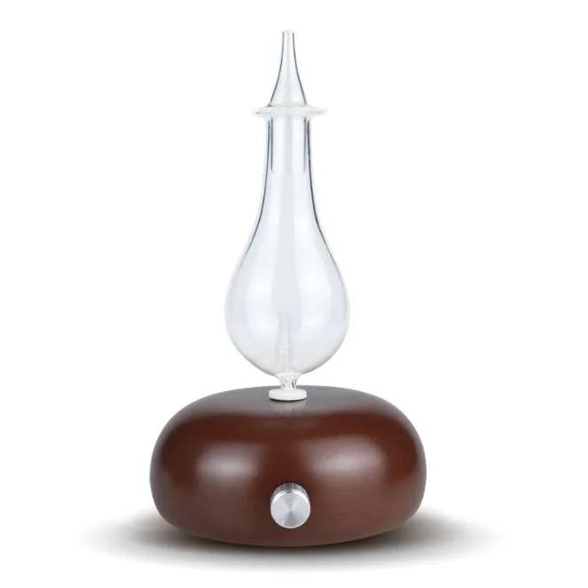 

Waterless Essential Oil Diffuser Wood Glass Aromatherapy Essential Oil Nebulizer Aroma Diffuser for Home Bedroom Office
