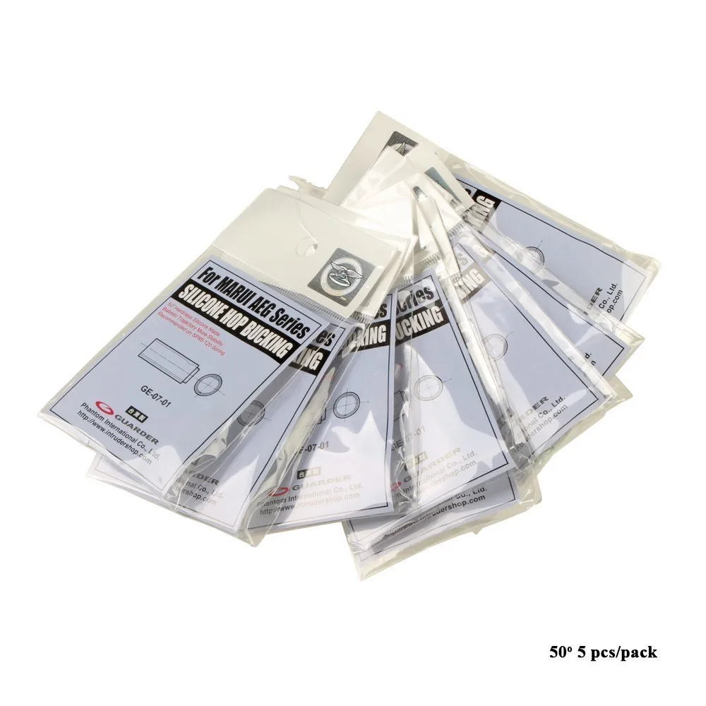 50 hardness 5pcs Тайвань Guarder Улучшенный Hop Up Bucking 50 70 силикагель твердость резины страйкбол AEG стрельба Пейнтбол принадлежности для охоты - Цвет: 50 hardness 5pcs
