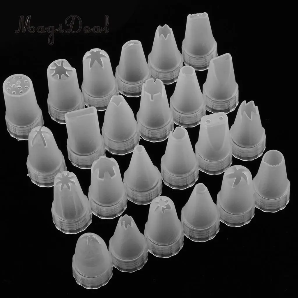 24Pcs Plastic Pastry Tubes Miniature Dollhouse Kitchen Container Set Tableware DIY Mini Clay Toys Decoration