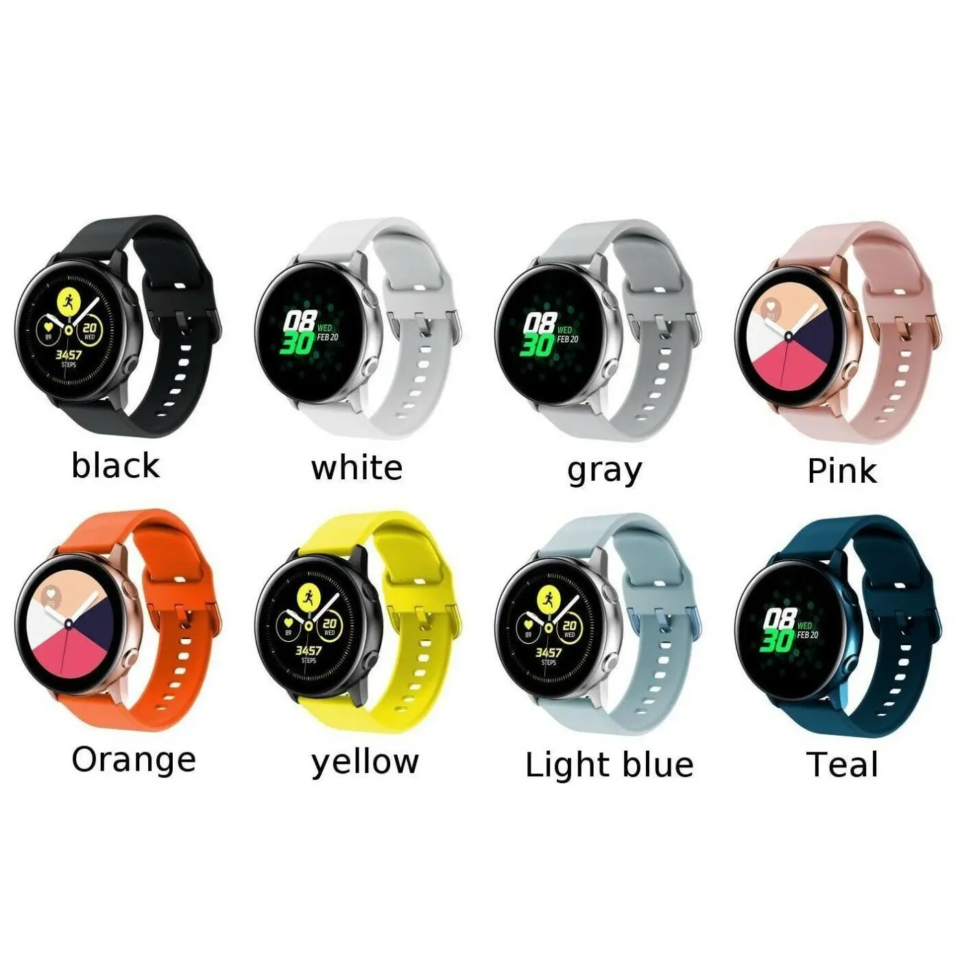 For Samsung Galaxy Watch Active Silicone Watch Band Bracelet Strap Wristband